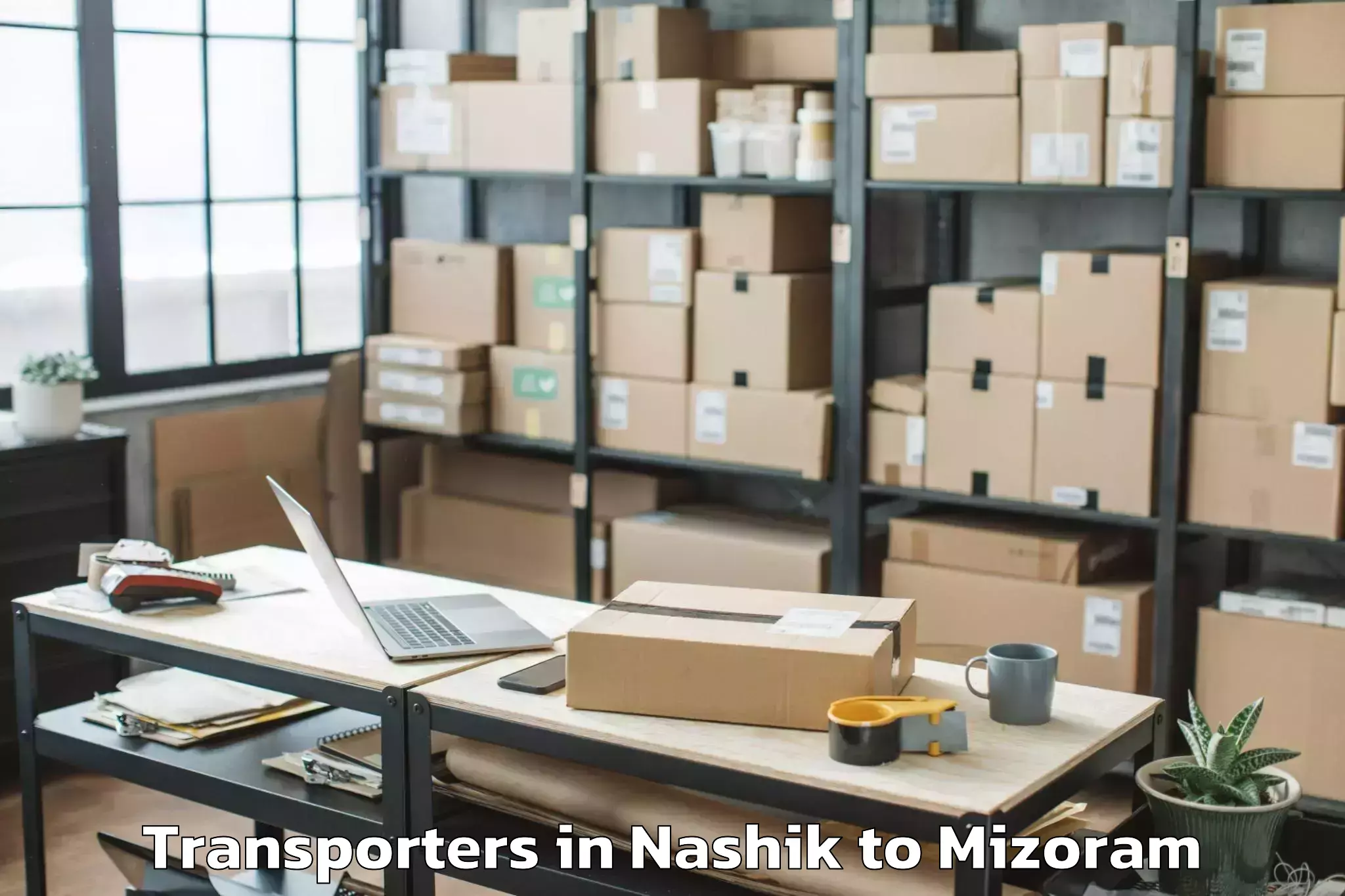 Book Nashik to Lungsen Transporters Online